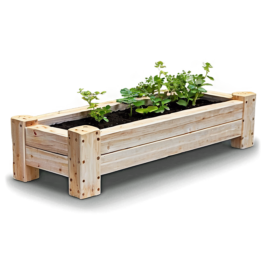 Rustic Wood Planter Box Png Ftv72