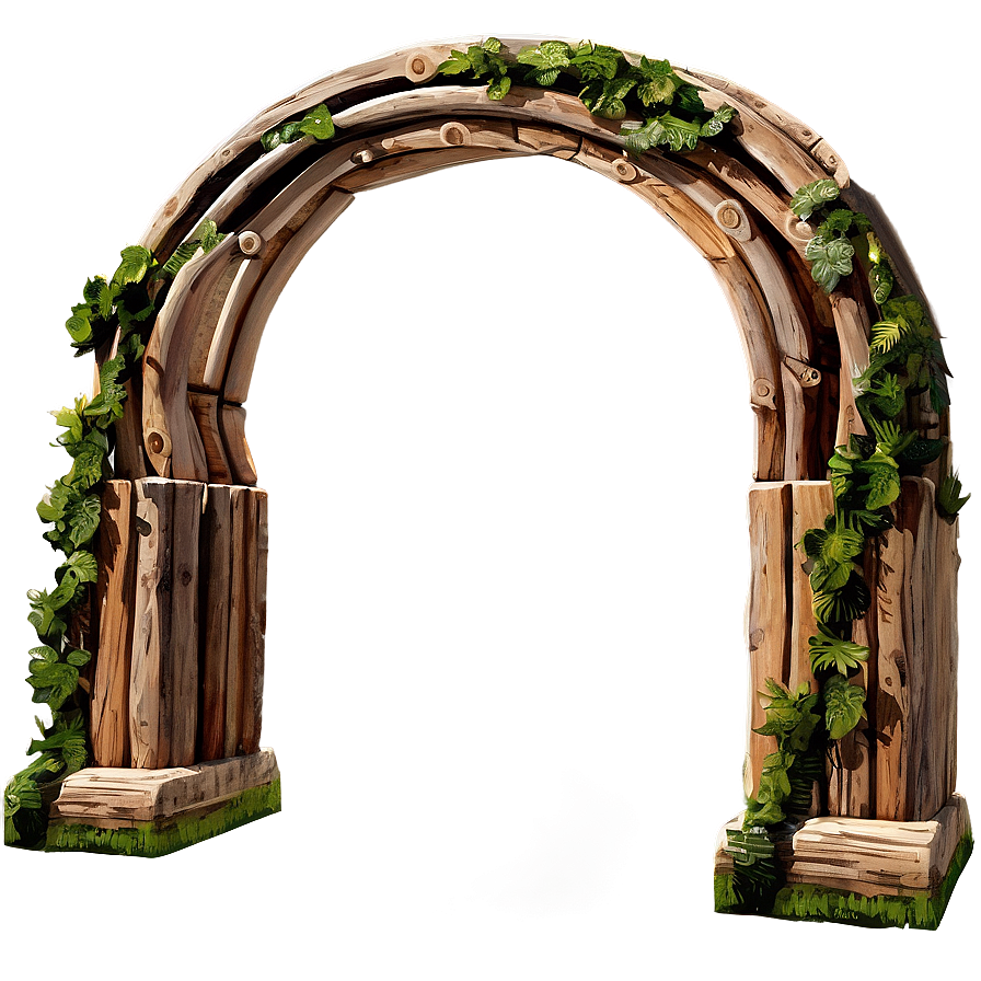 Rustic Wooden Arch Png 06122024