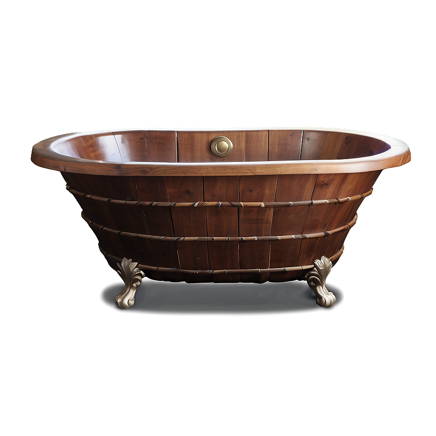 Rustic Wooden Bath Tub Png Mvb