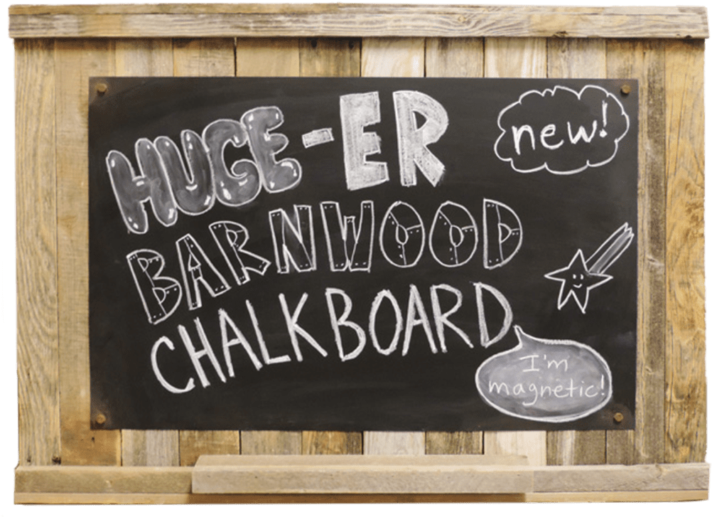 Rustic Wooden Frame Chalkboard Advertisement