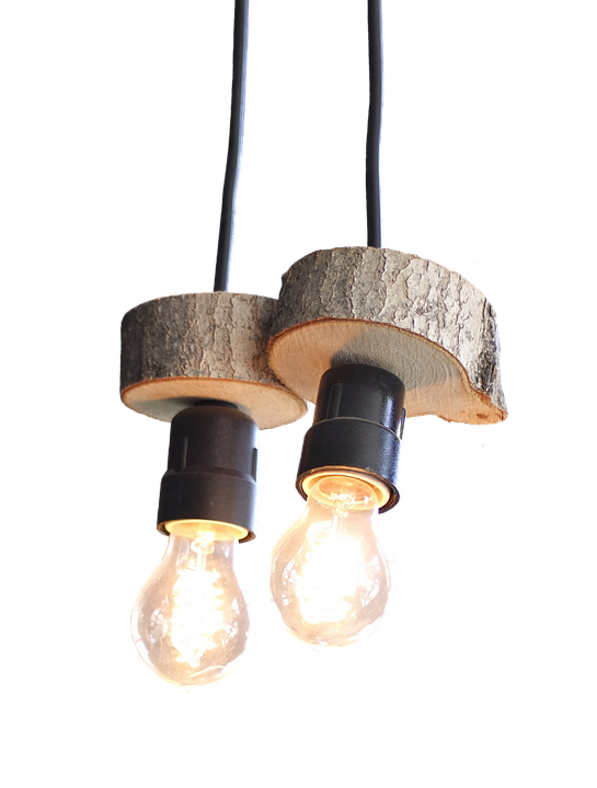 Rustic Wooden Pendant Lights