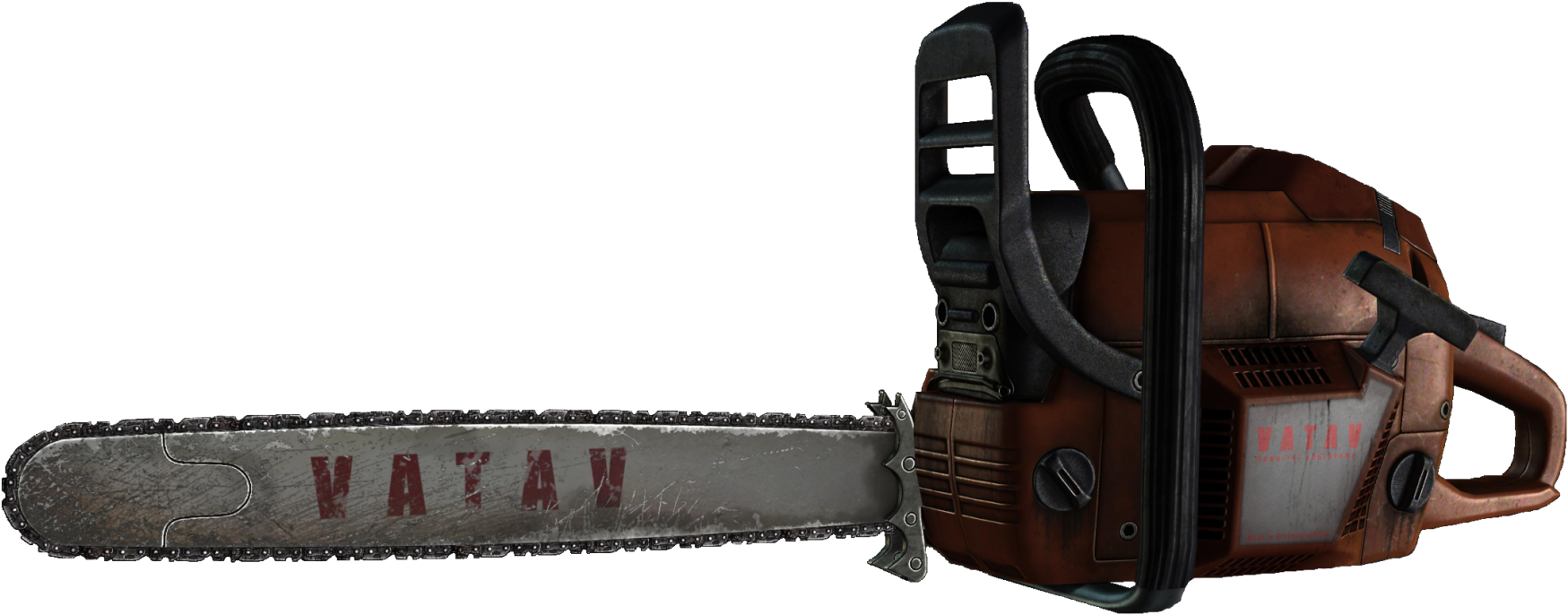 Rusty Chainsaw Isolated