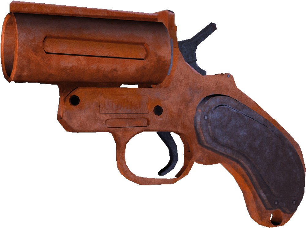 Rusty Revolver Isolated