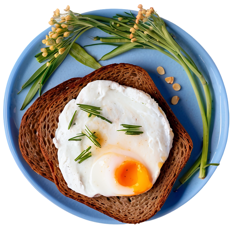 Rye Bread With Poached Eggs Png 23