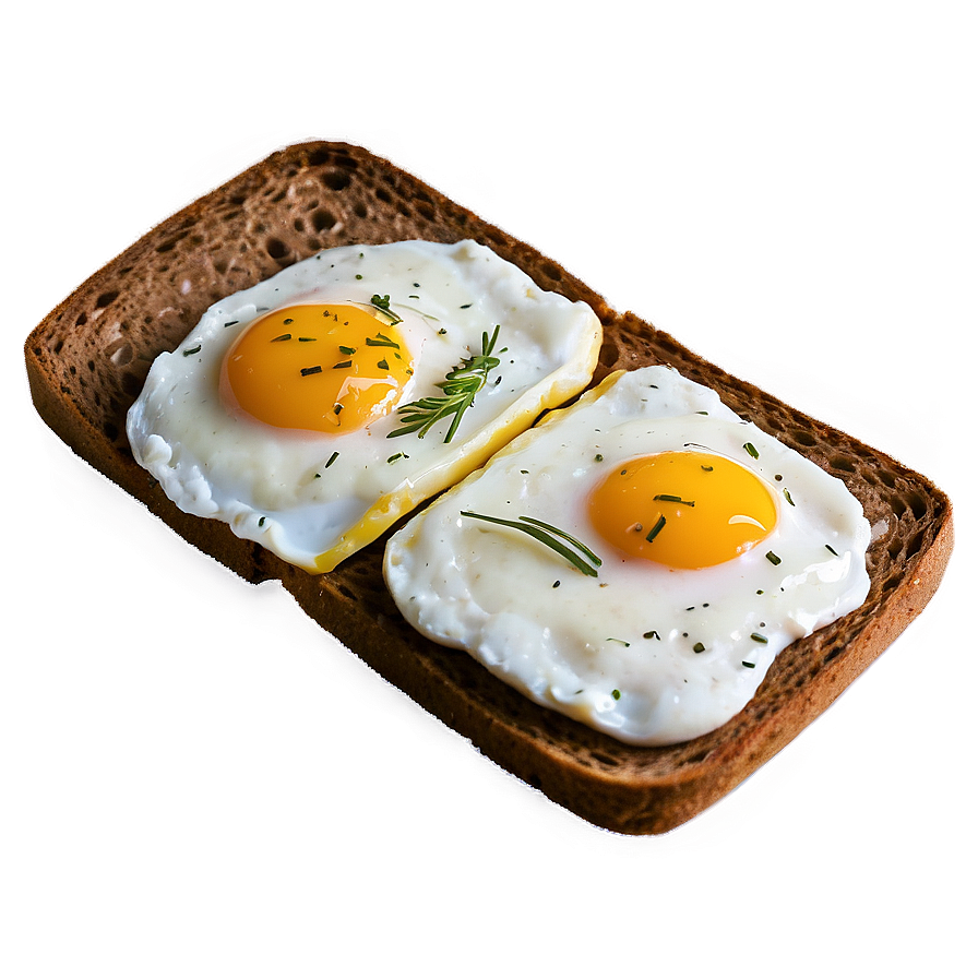 Rye Bread With Poached Eggs Png 32