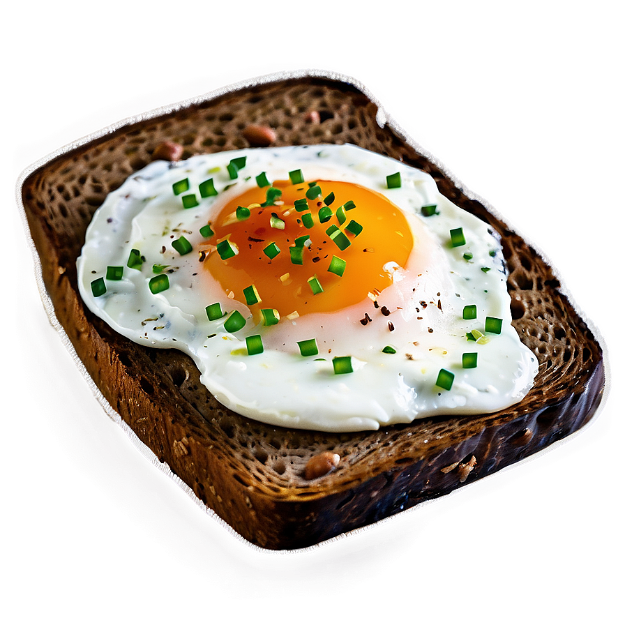 Rye Bread With Poached Eggs Png Oxv16