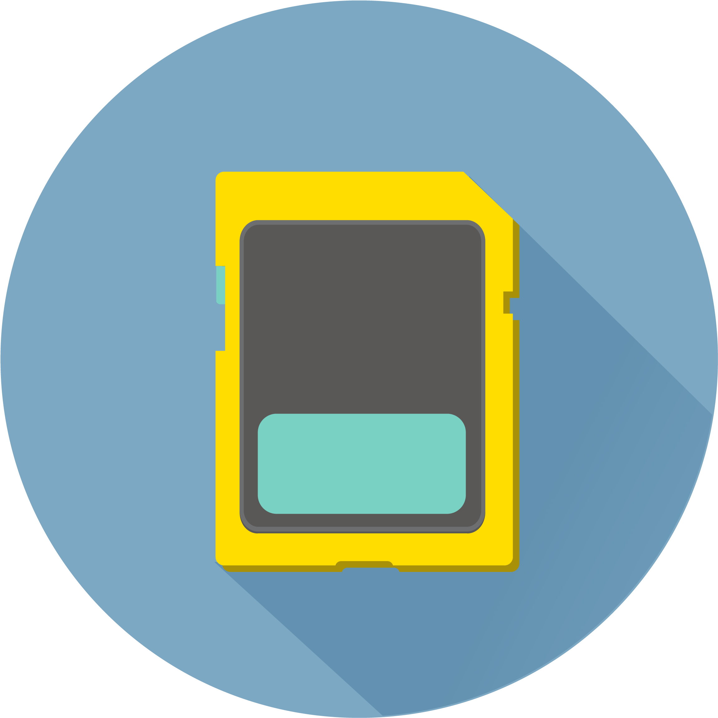 S D Card Icon Flat Design