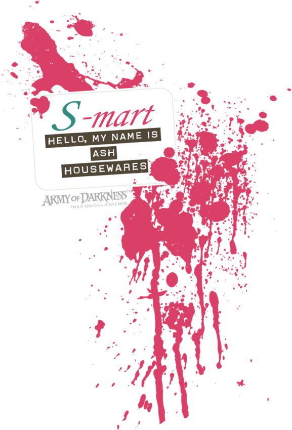 S Mart Ash Name Tag Bloody Background