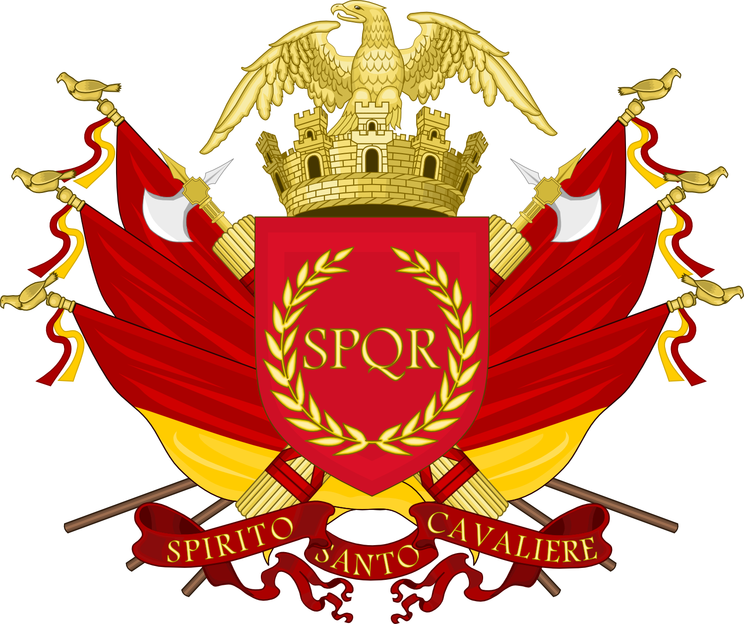 S P Q R Roman Empire Crest