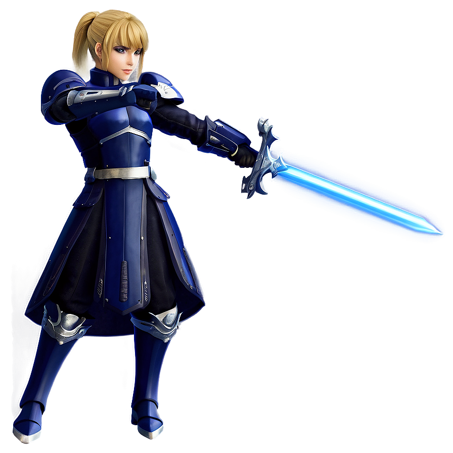 Saber In Battle Pose Png Sml86