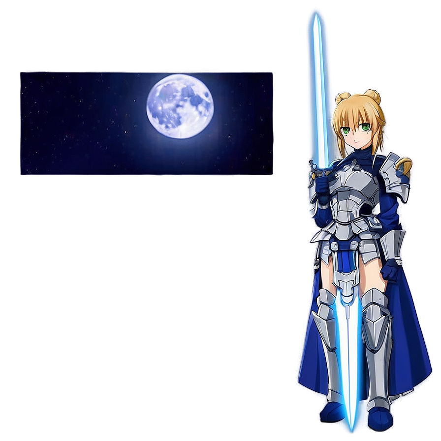 Saber Under Moonlight Png Bpb