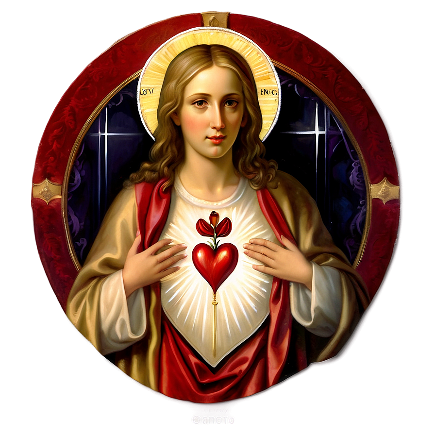 Sacred Heart Religious Art Png 89