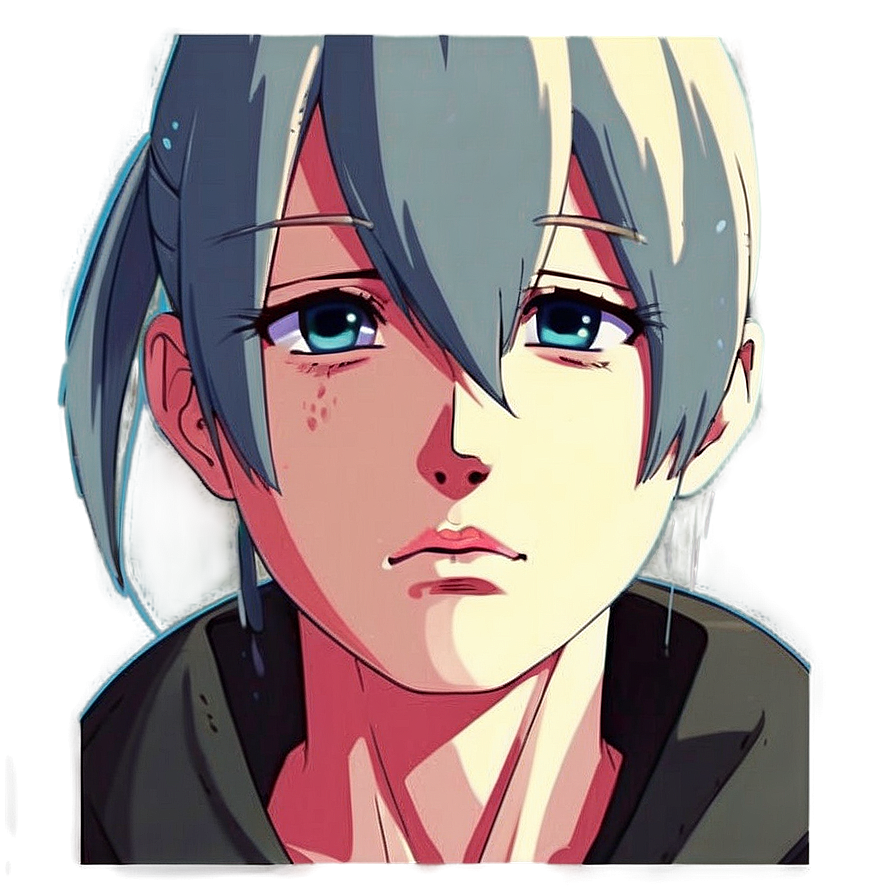 Sad Anime Character Crying Png Hwv29