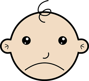 Sad Cartoon Baby Face