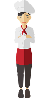 Sad Chef Cartoon Character