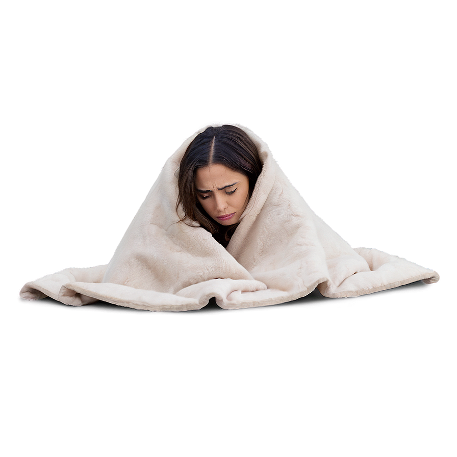 Sad Person In Blanket Png Iig79