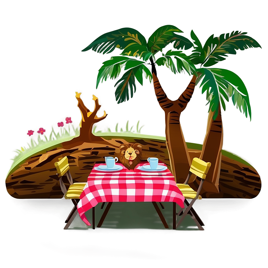 Safari Picnic Scene Png 06122024