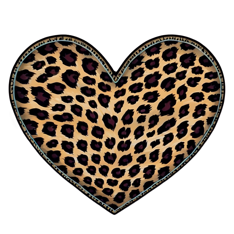 Safari Theme Leopard Heart Png Tst60