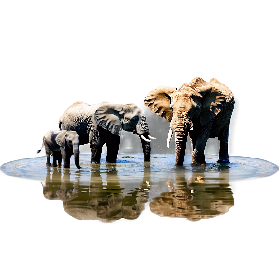 Safari Waterhole Animals Png 9