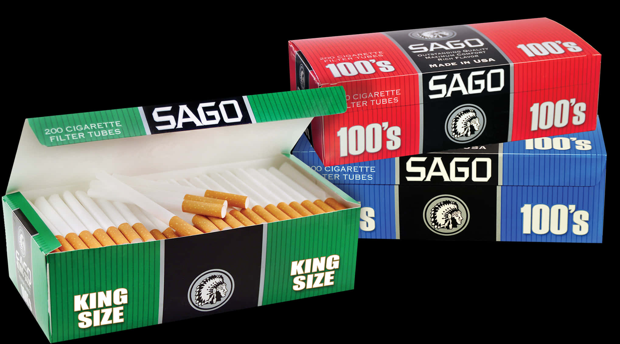 Sago Cigarette Filter Tubes Packaging