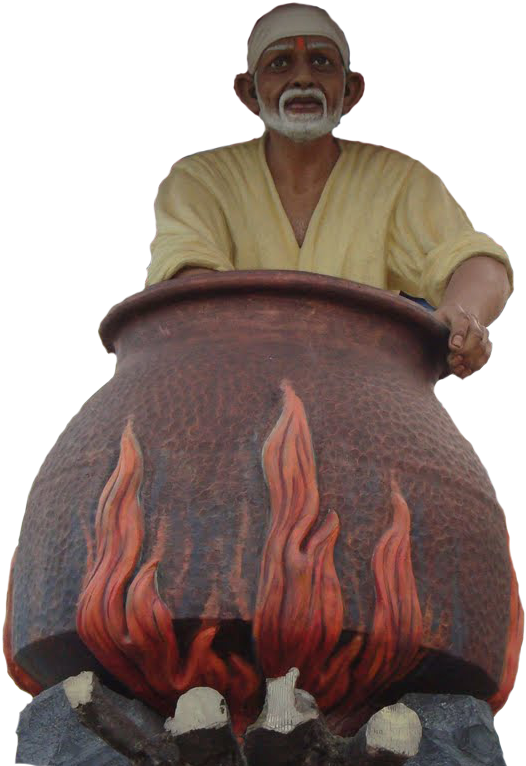 Sai Baba Statue Dhuni Flame