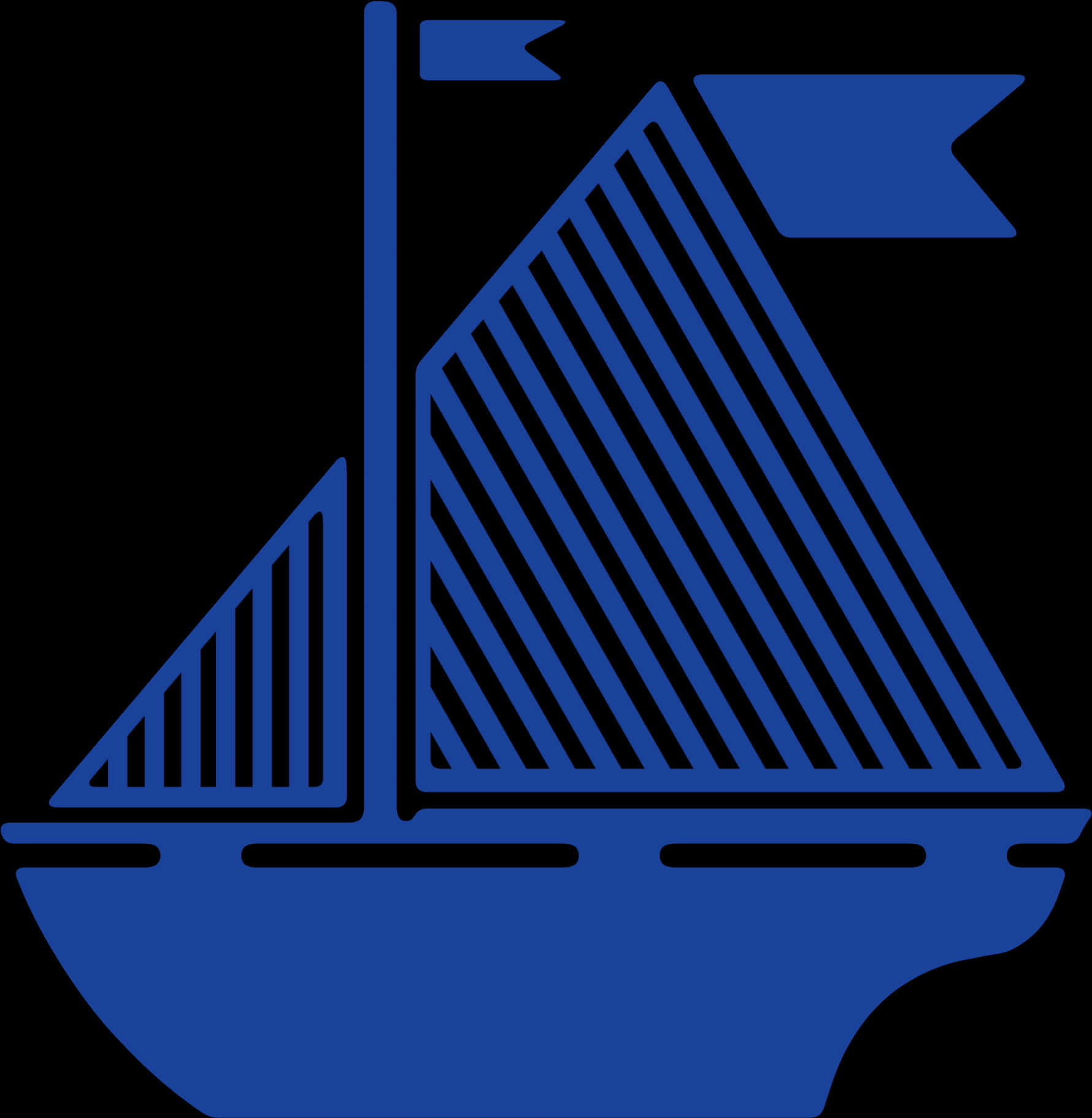 Sailboat Graphic Blue