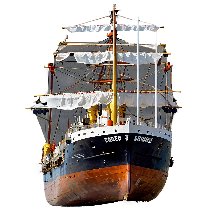 Sailing Cargo Ship Png Tat