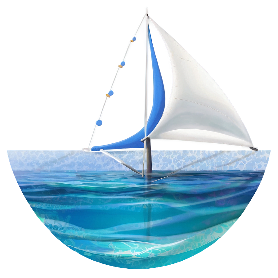 Sailing In Clear Blue Waters Png 30