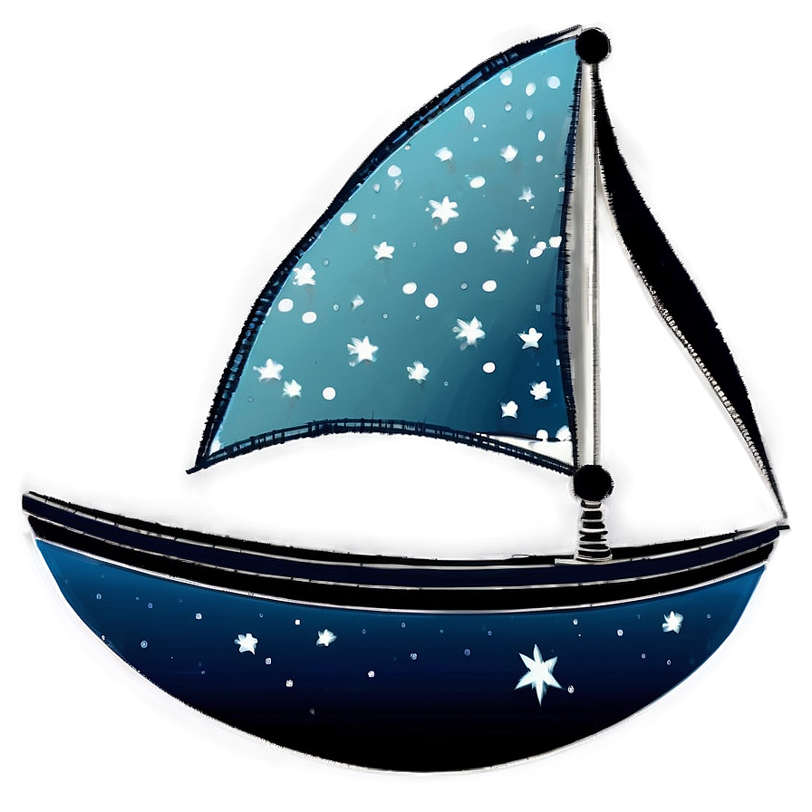 Sailing Under Starry Sky Png 16