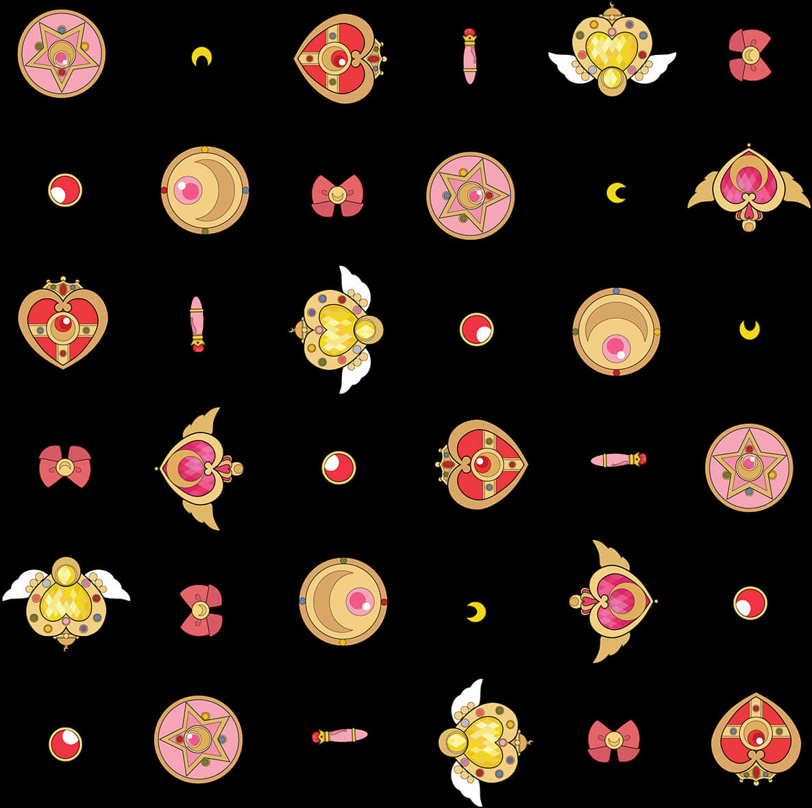 Sailor Moon Icons Pattern