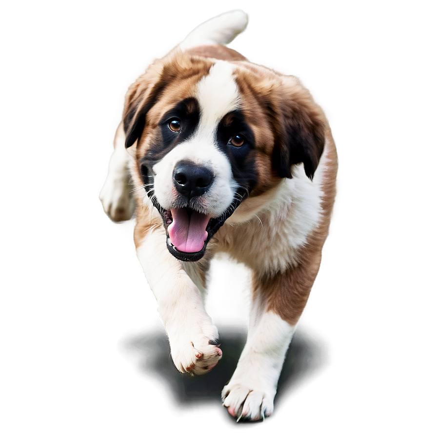 Saint Bernard Action Shot Png 06252024