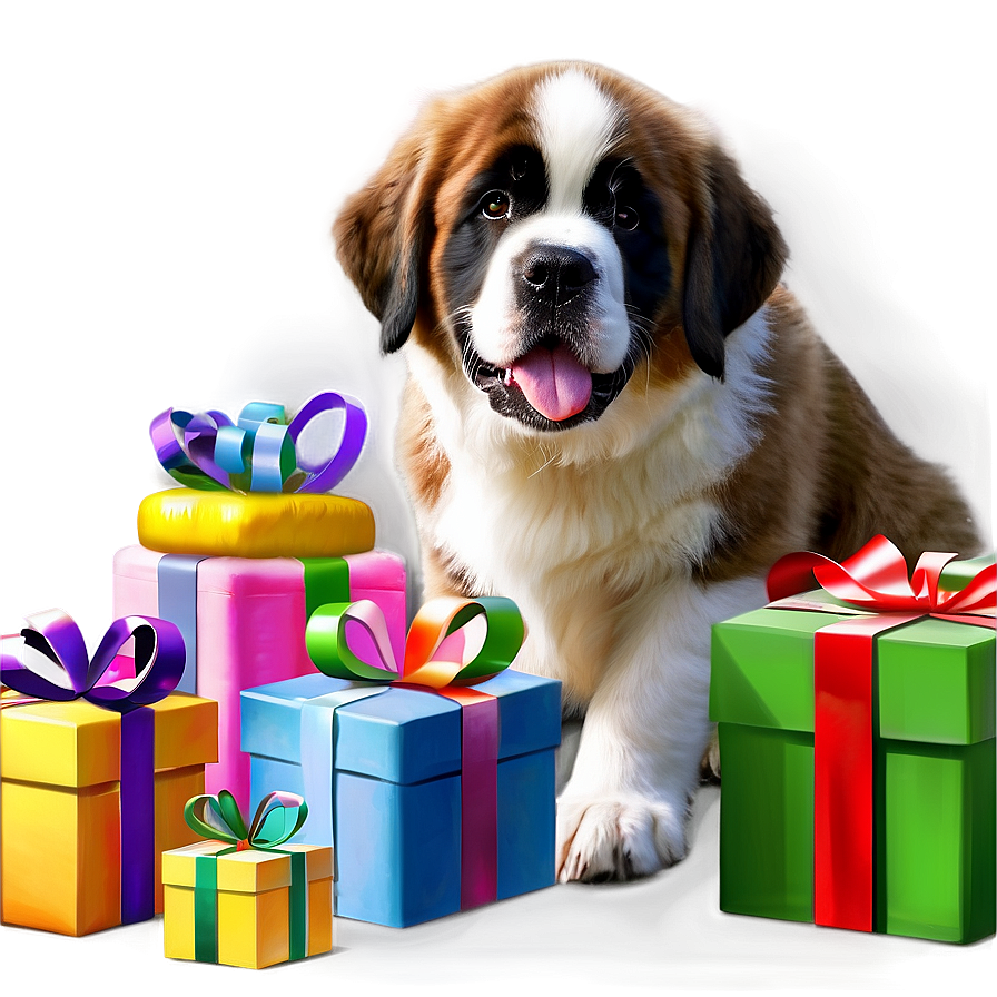 Saint Bernard Birthday Party Png Qsg90