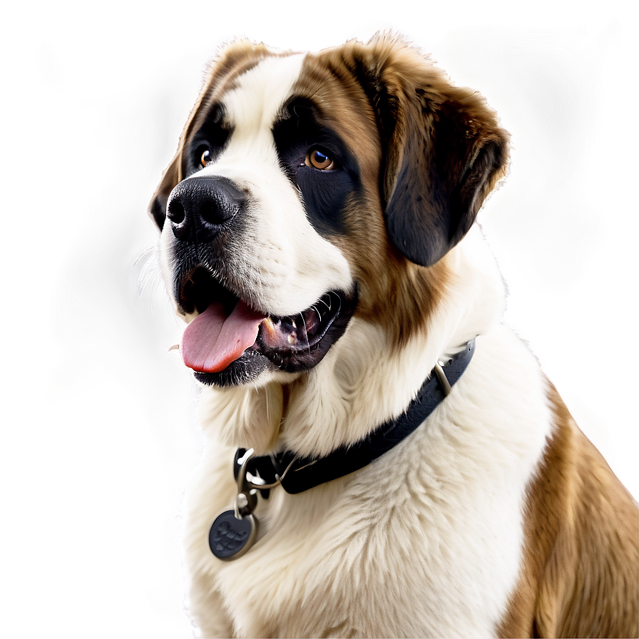 Saint Bernard Close-up Portrait Png Ebb