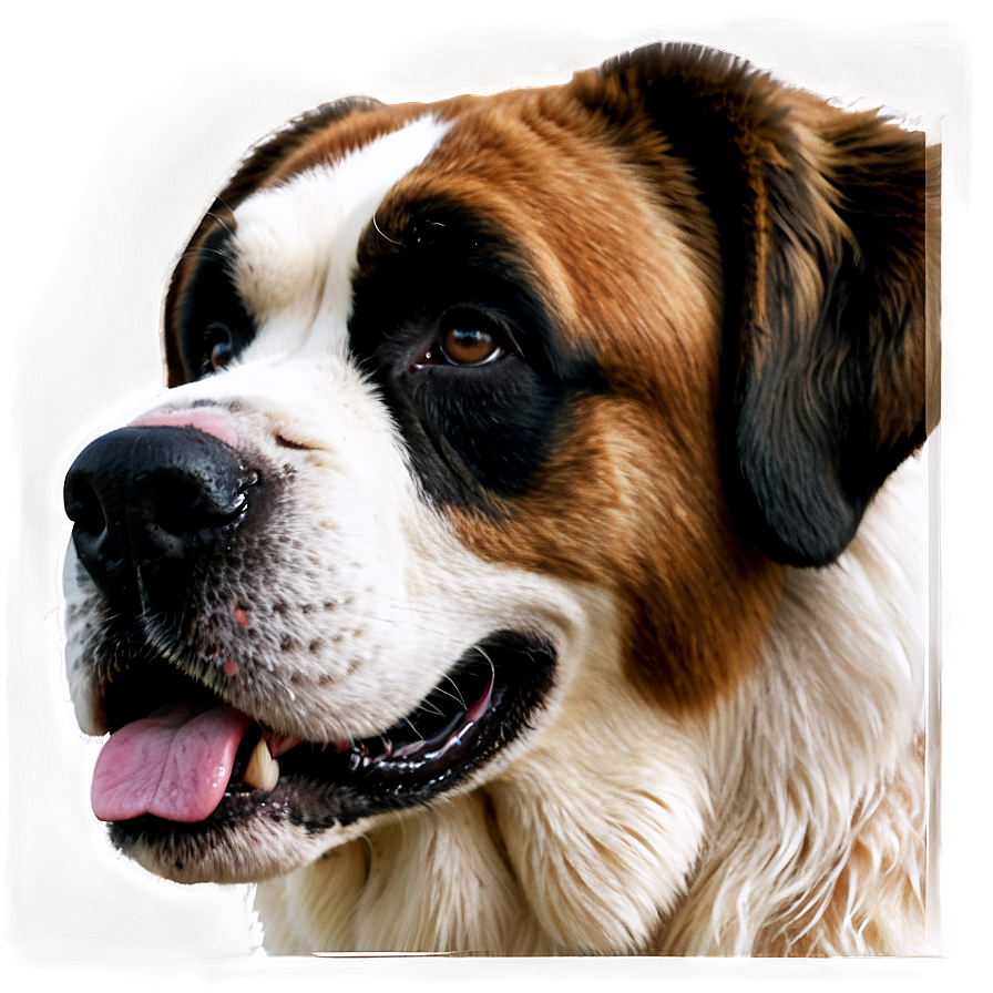 Saint Bernard Close-up Portrait Png Hbo