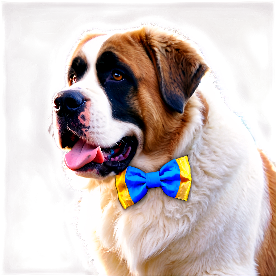 Saint Bernard In A Bowtie Png Olf45