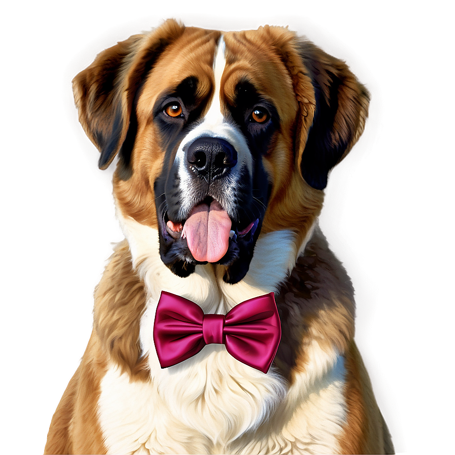 Saint Bernard In A Bowtie Png Yly