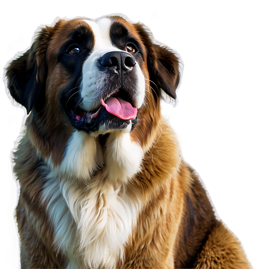 Saint Bernard In Autumn Leaves Png 06252024