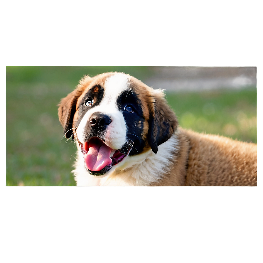 Saint Bernard Puppy Smile Png 06252024