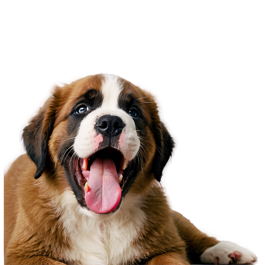 Saint Bernard Puppy Yawn Png Wtw9