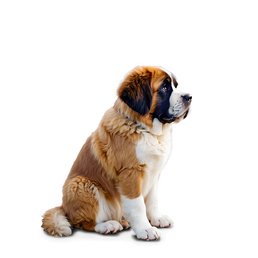 Saint Bernard Sitting Pose Png Hgm87