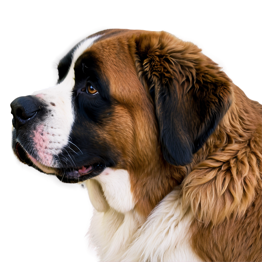 Saint Bernard With Eyes Closed Png 06252024