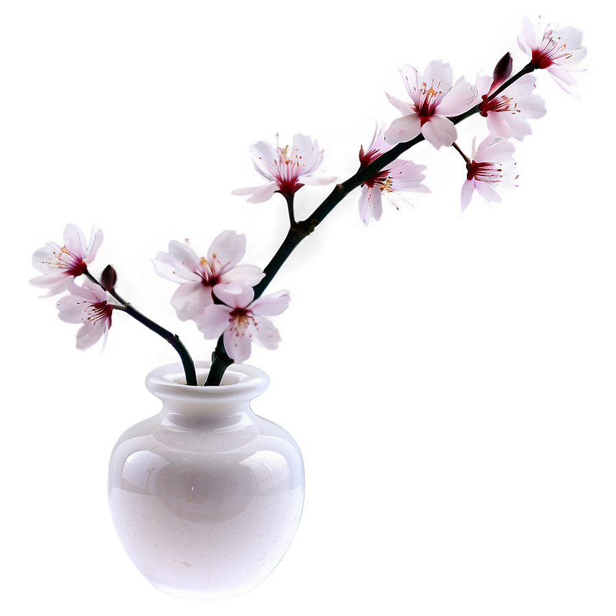 Sakura Flower In Vase Png 12