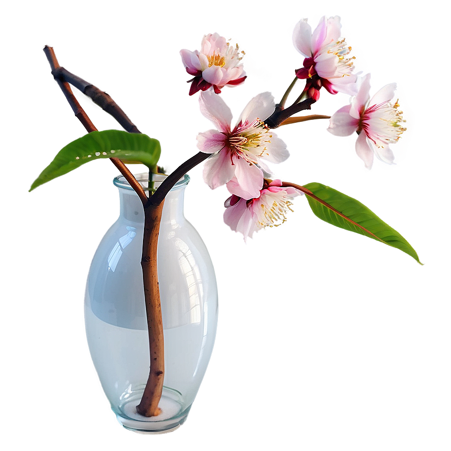 Sakura Flower In Vase Png Wnk