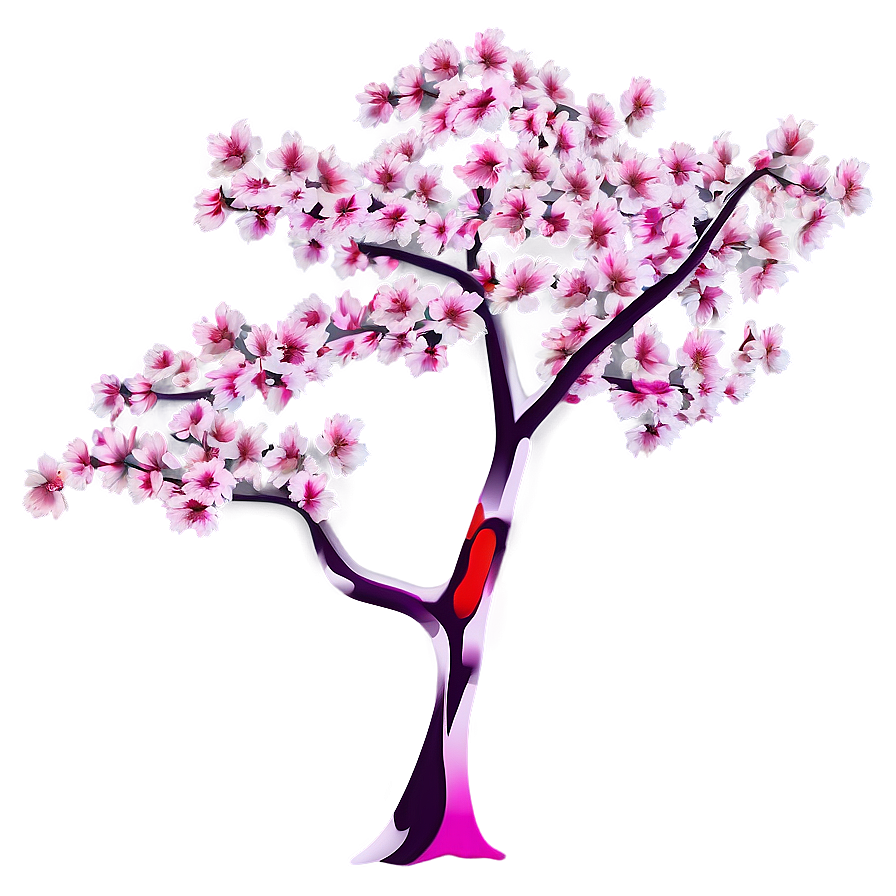 Sakura Tree In Abstract Art Png 61