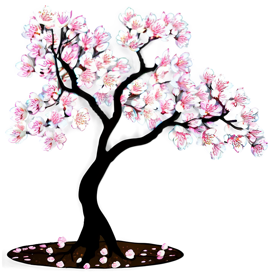 Sakura Tree In Abstract Art Png 92