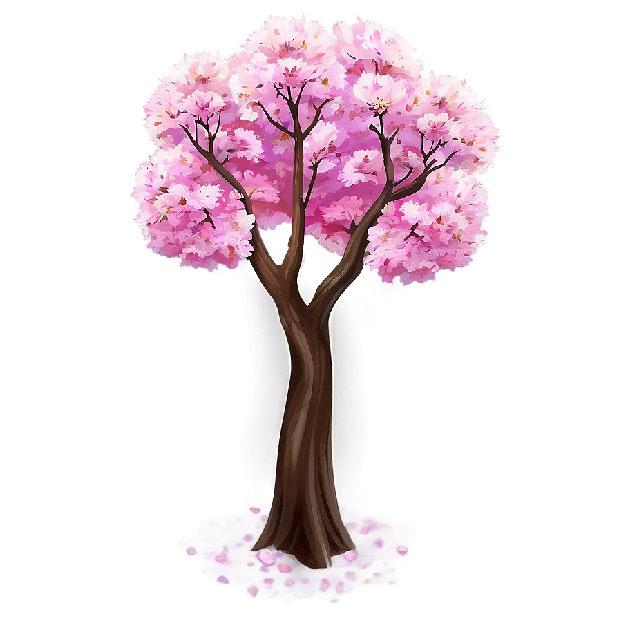 Sakura Tree In Anime Style Png Xsy