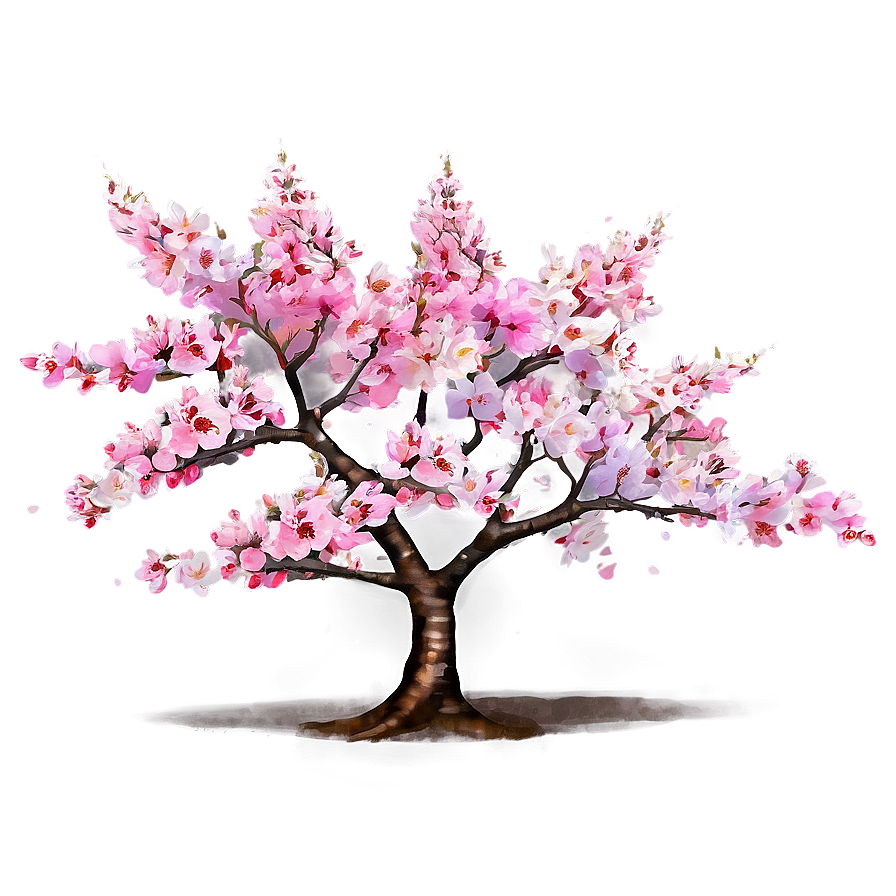 Sakura Tree In Watercolor Style Png Qjc