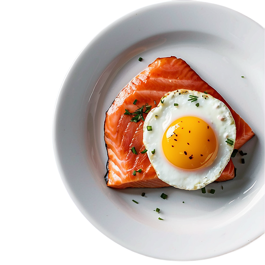 Salmon And Egg Breakfast Png Lrm