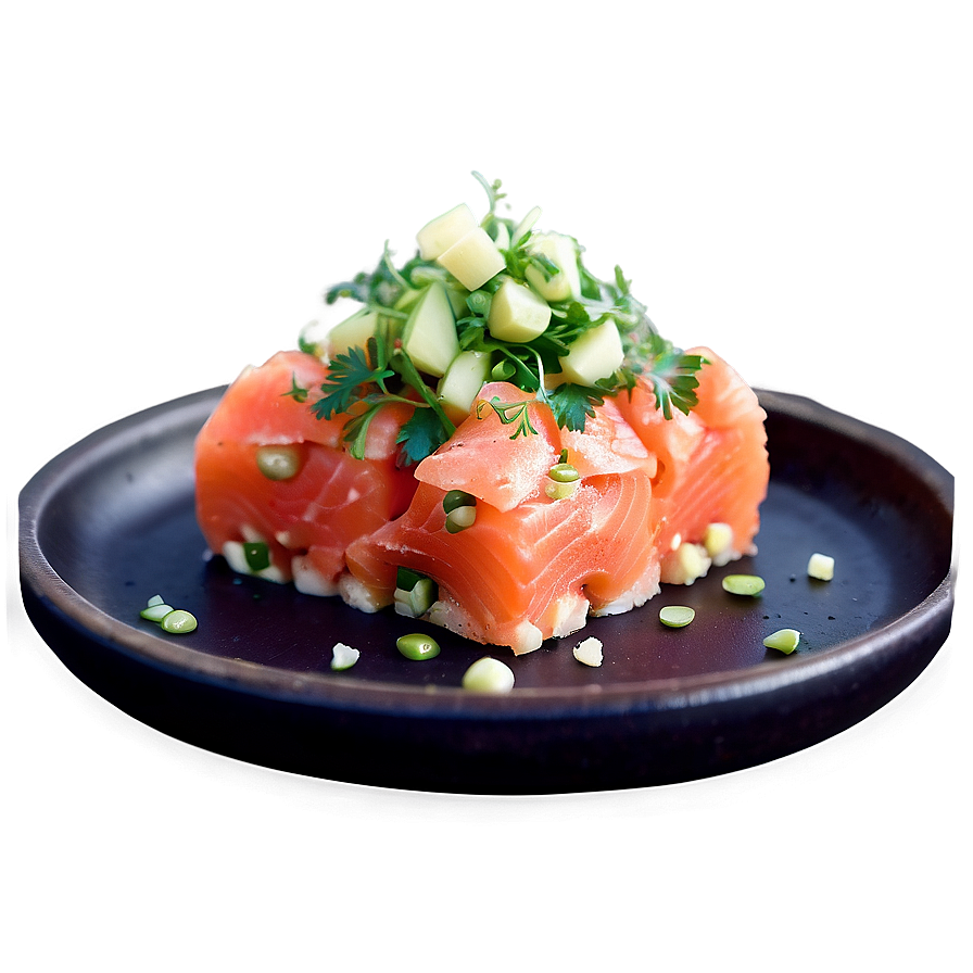 Salmon Tartare Dish Png Mix24