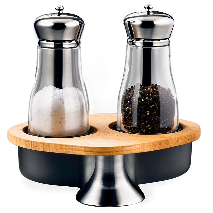 Salt And Pepper Shakers With Stand Png Nmx22